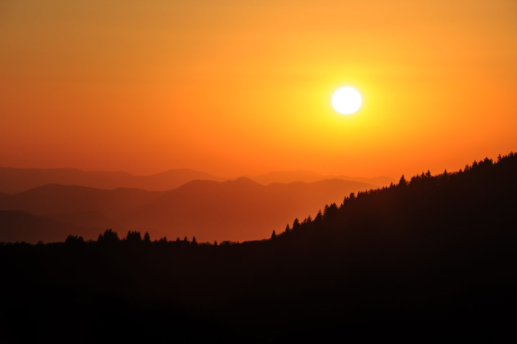 Sunset Landscape in Mountains