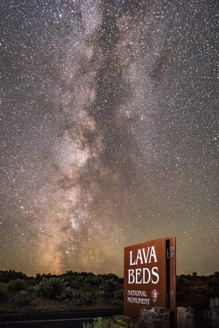 Lava Beds Night Photography Milky Way